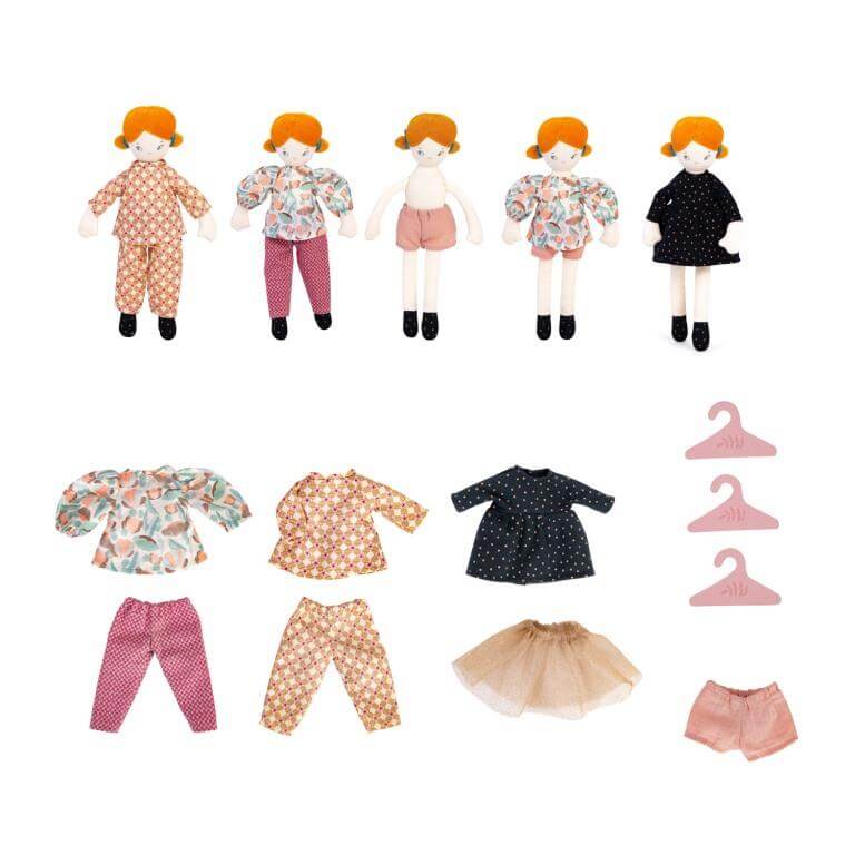 Moulin Roty Les Parisiennes Blanche Valigetta con Bambola