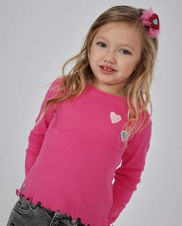 Tuc Tuc maglia bambina rosa maniche lunghe cuori