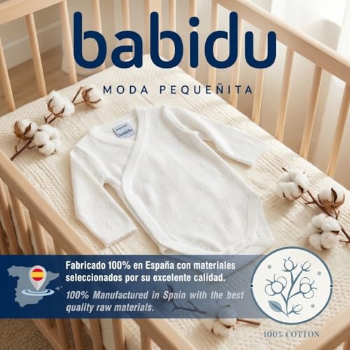 Babidu 1156ml body neonato incrociato cotone 3 mesi