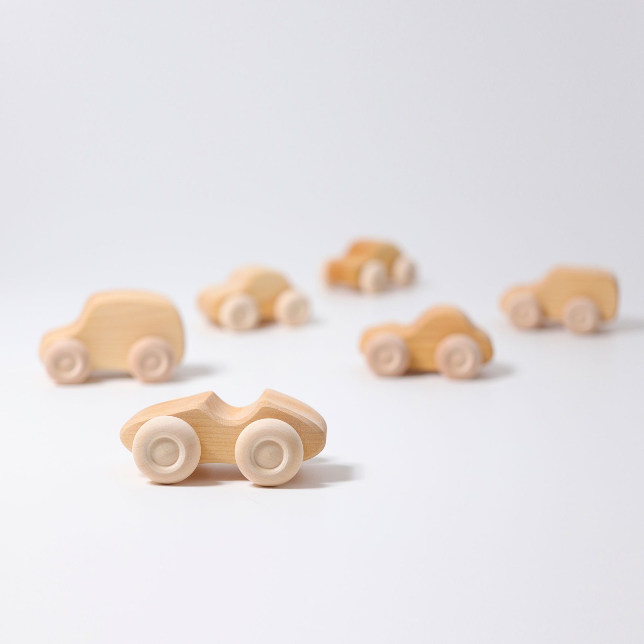 Grimm's Set 6 macchine macchinine legno colori pastello