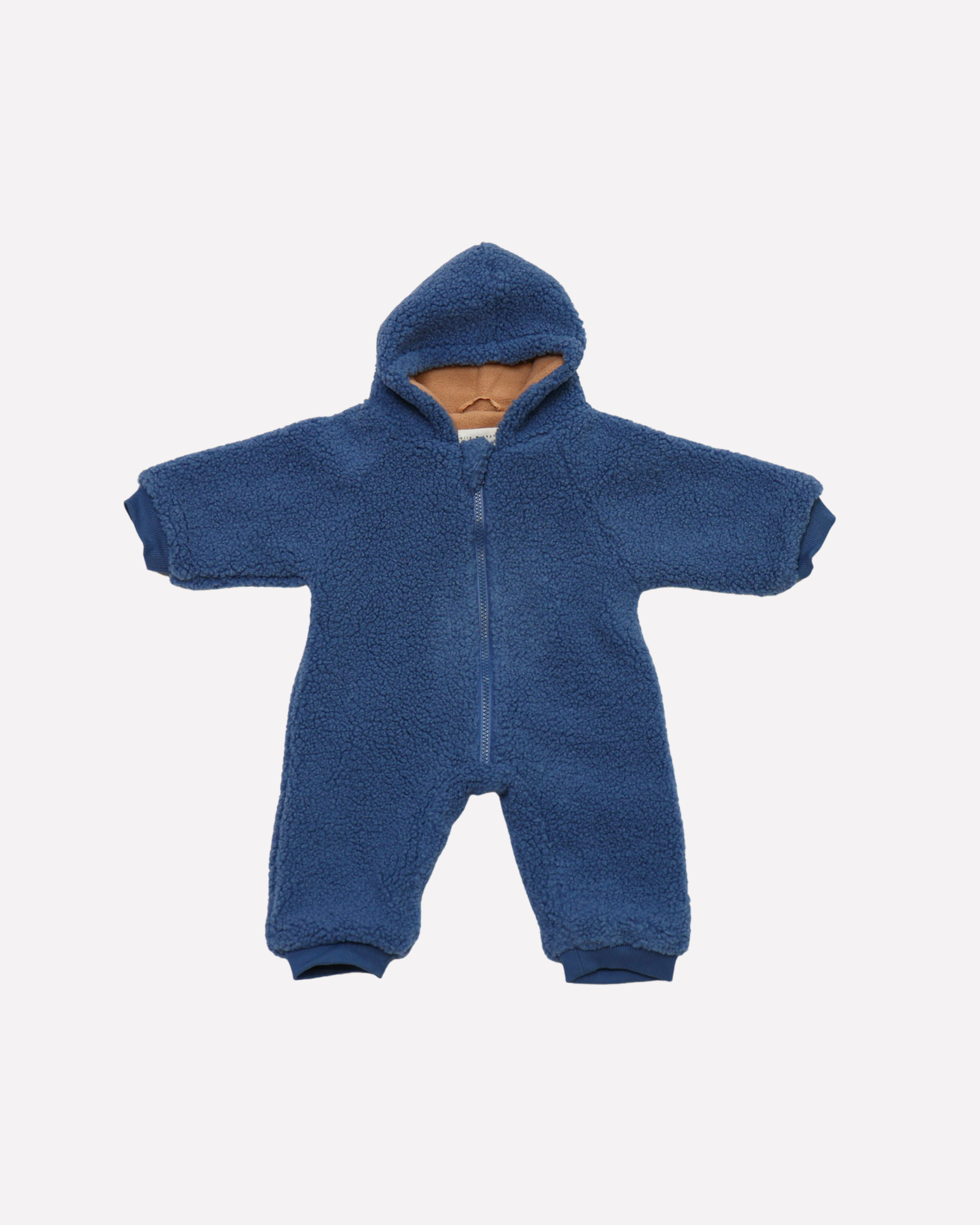 Ella and Rapha Smiley Suit tutina teddy blu invernale