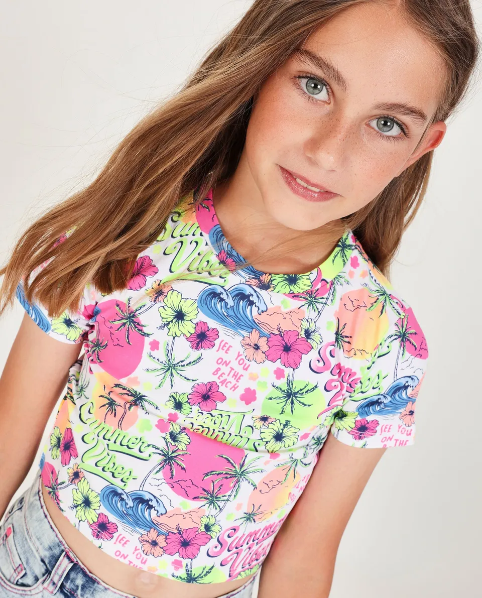 Tuc Tuc t-shirt bambina rosa maglia stampa estate