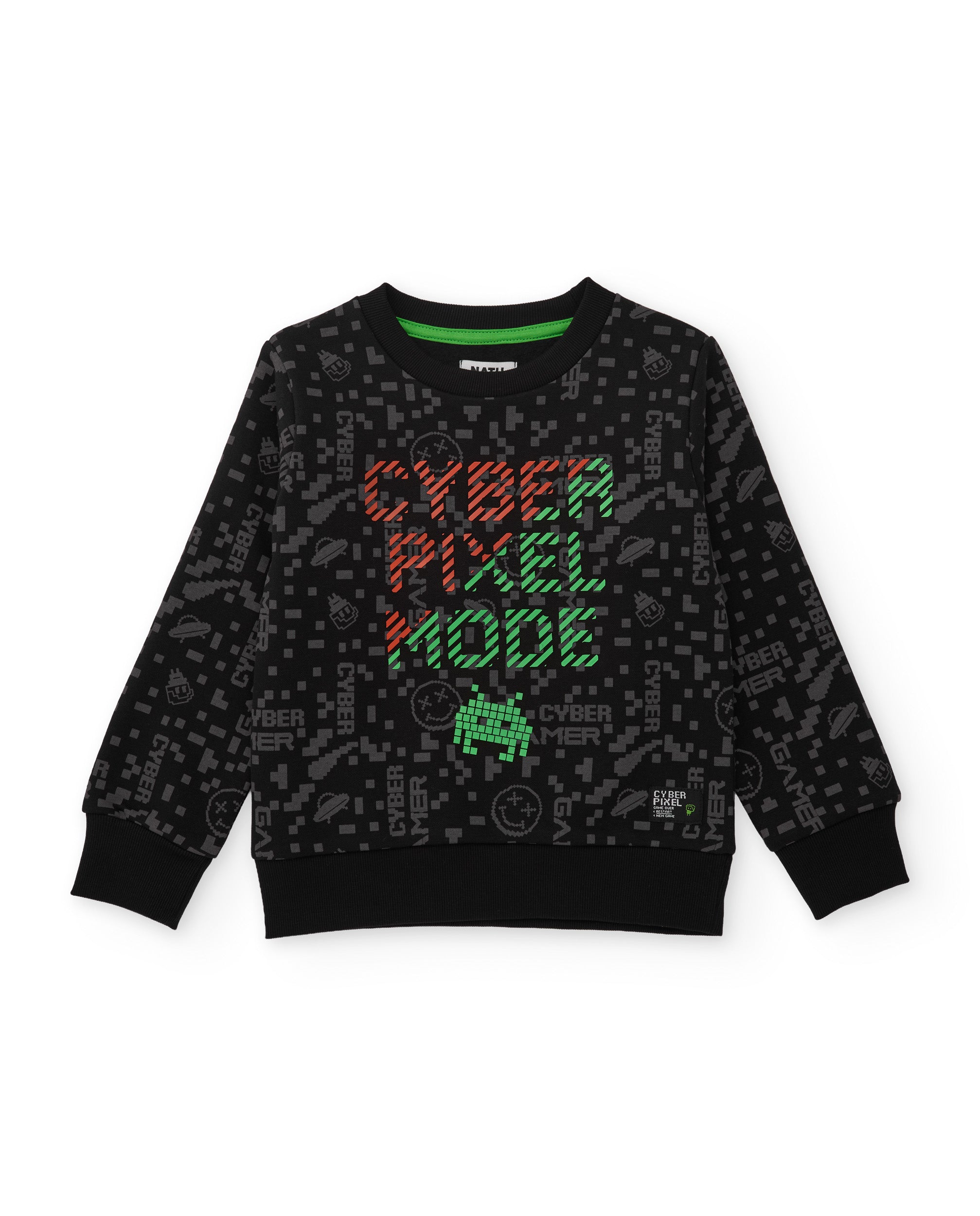 Tuc Tuc Cyber Pixel Felpa Bambino Nero Pixel