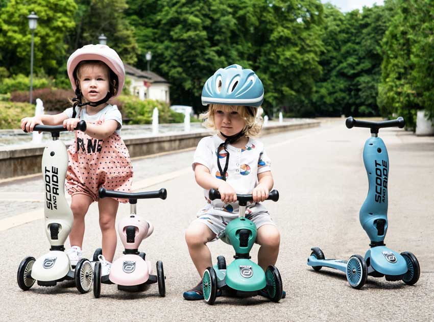 Scoot and Ride Highwaykick 1 monopattino 2in1 Blu Acciaio