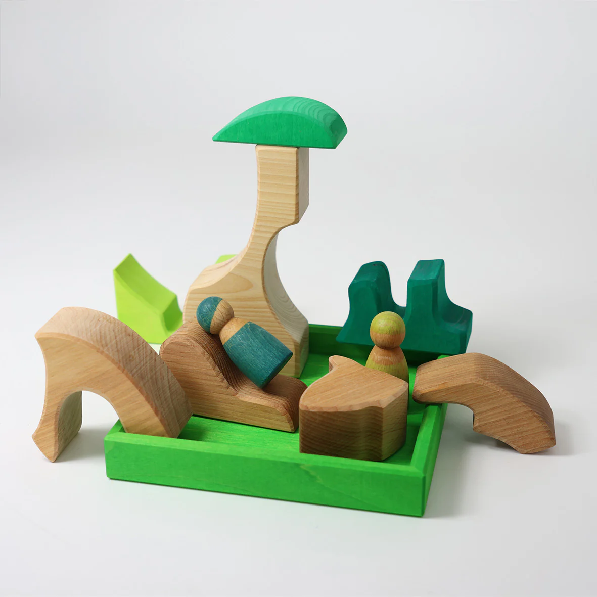Grimm's Building Set Green costruzioni legno verde