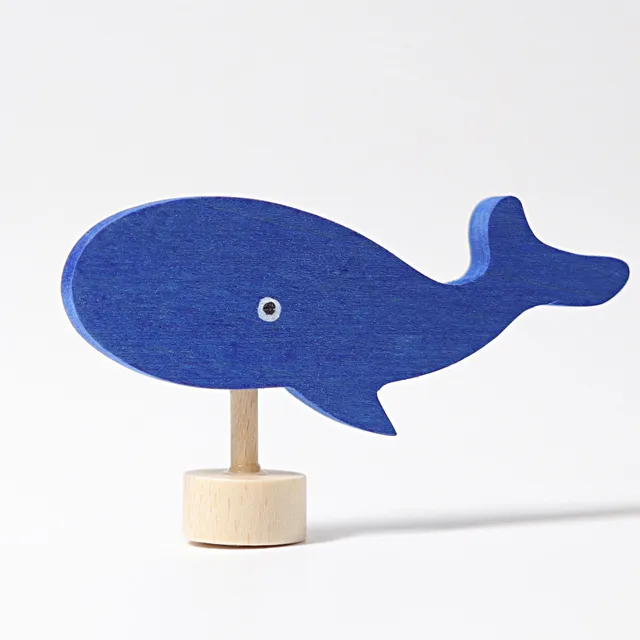 Grimm's Balena figura in legno dipinta a mano 5 cm