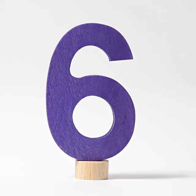 Grimm's Numero 6 decorazione legno dipinta a mano