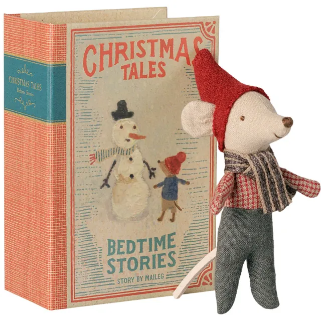 Maileg Topo Baby Natale nel Libro pupazzo 11 cm