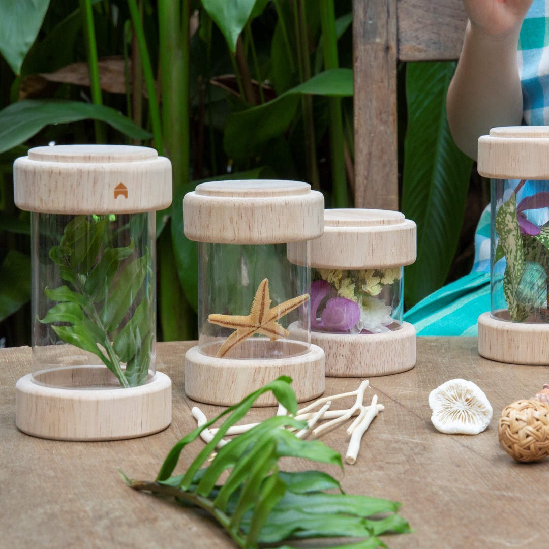 Guidecraft Treasure Tubes Clear tubi sensoriali 8 pezzi acrilico