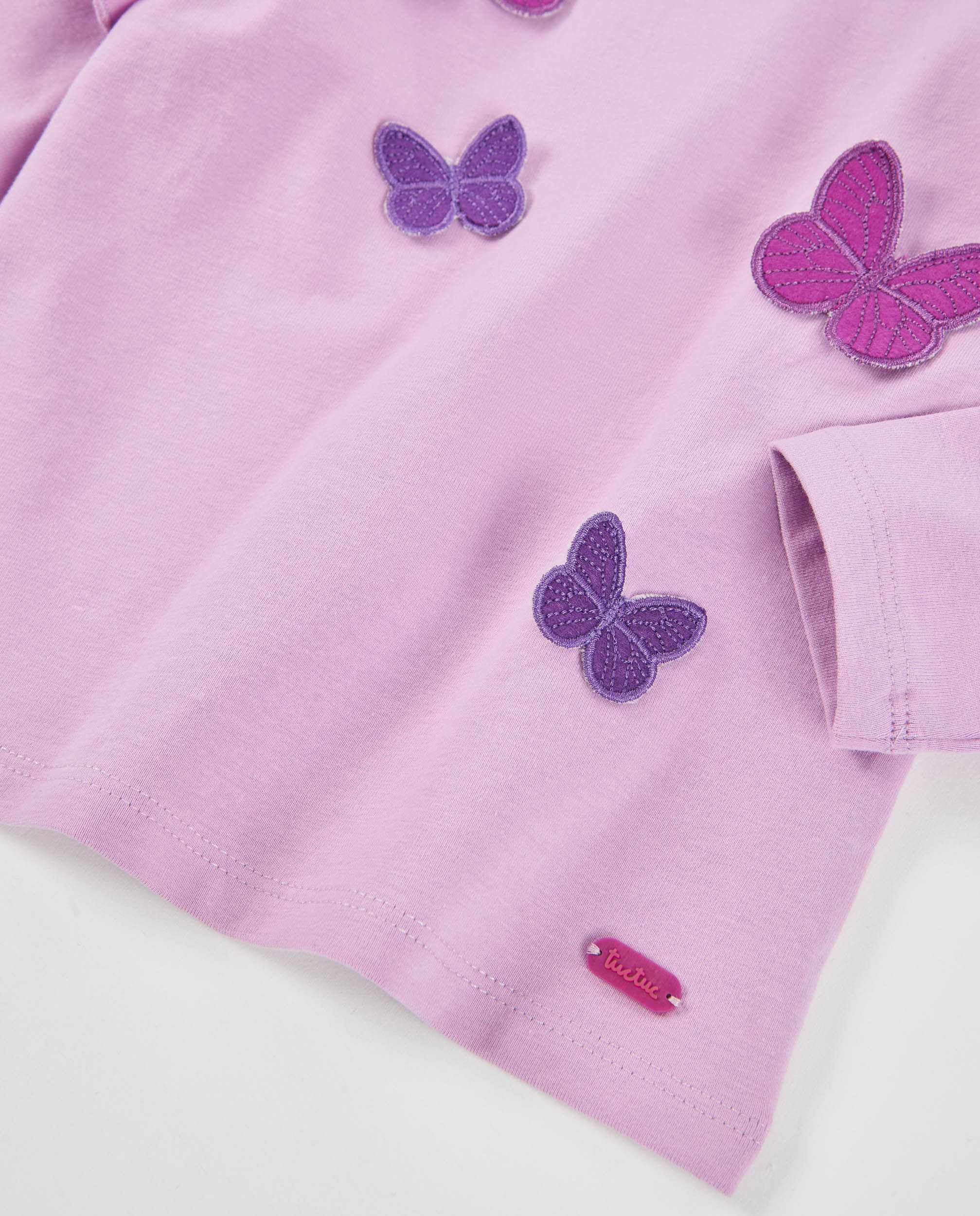 Tuc Tuc maglia bambina manica lunga lilla farfalle