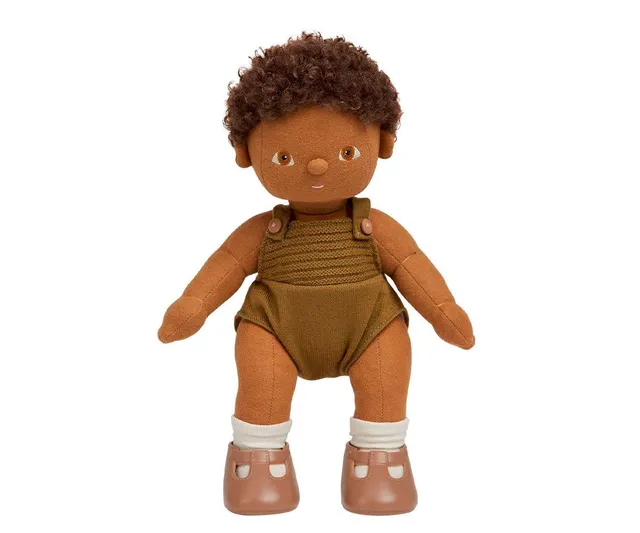 OlliElla Dinkum Dolls Button bambola morbida con vestito