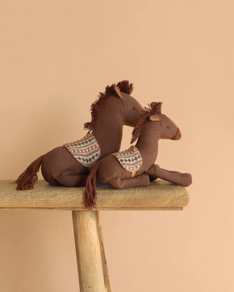Maileg Pony medio pupazzo cotone marrone 21 cm