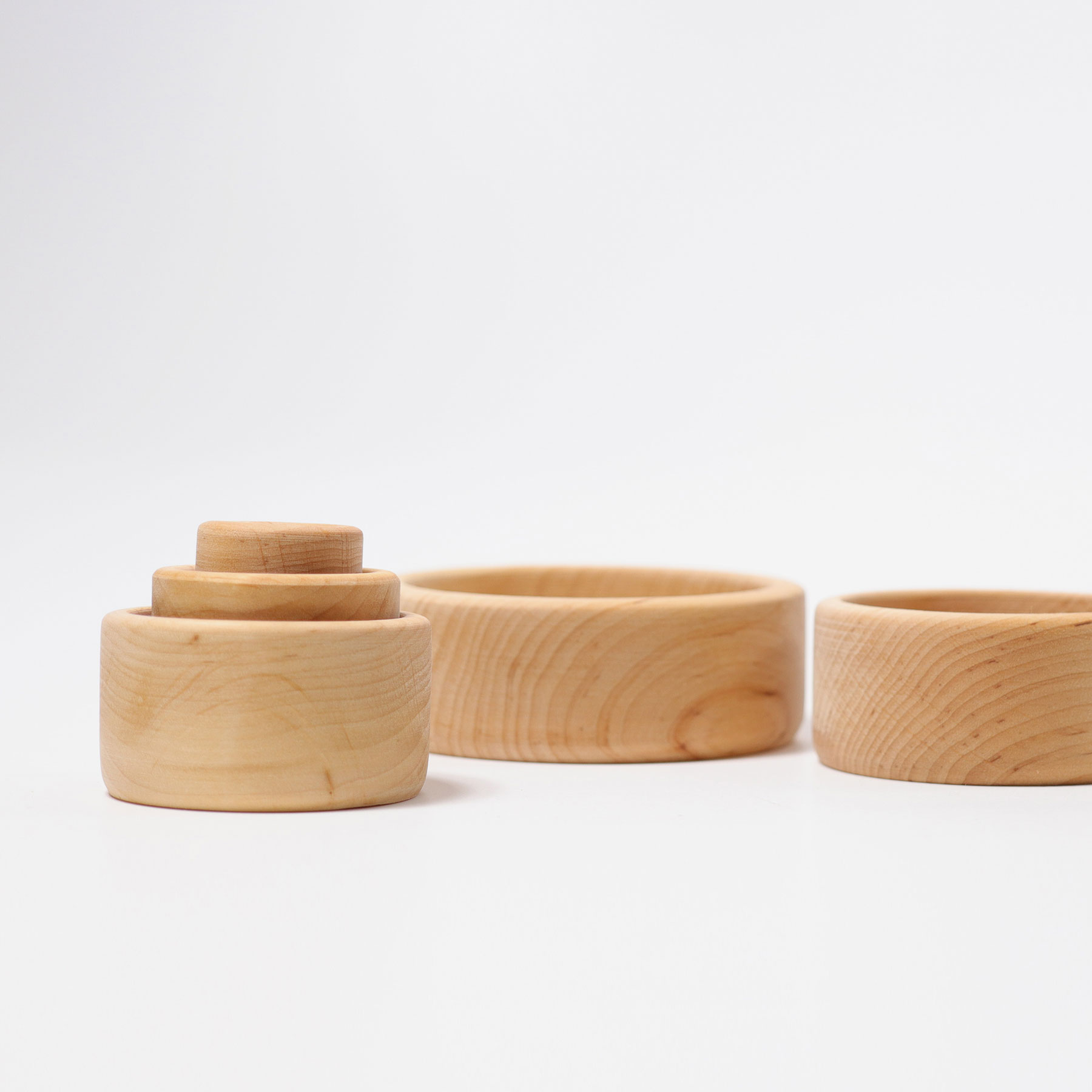 Grimm's Ciotole legno impilabili set 5 pezzi 9 cm