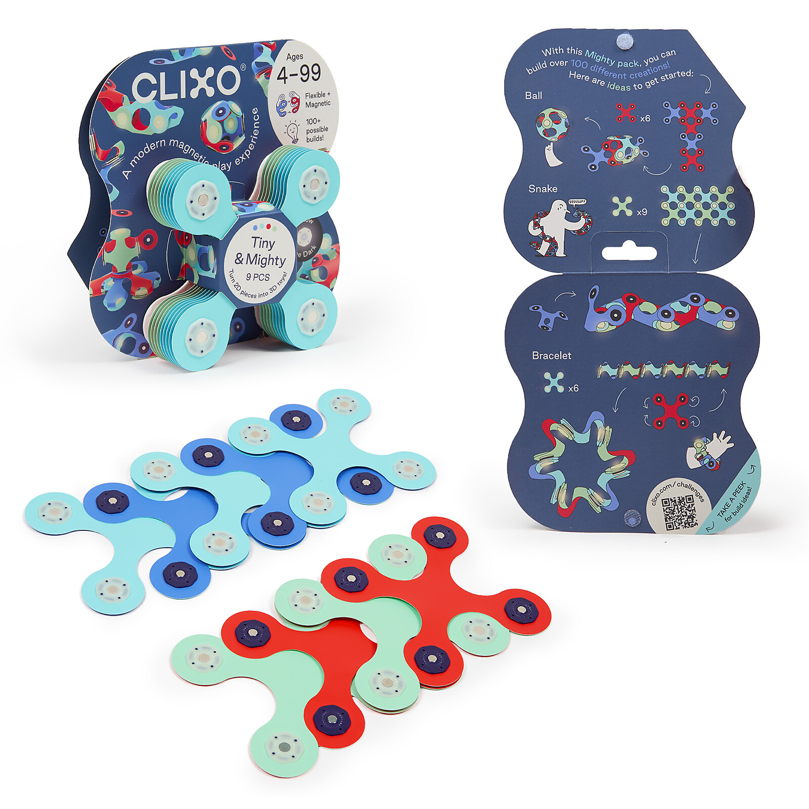 Clixo Tiny Mighty Oceano gioco magnetico 9 pezzi