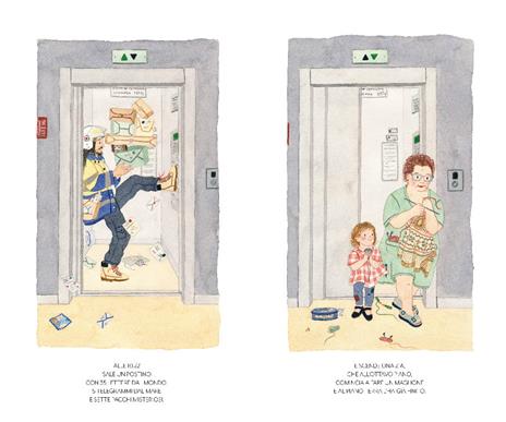Pulce Edizioni Un giorno un ascensore albo 32 pagine 3-6 anni