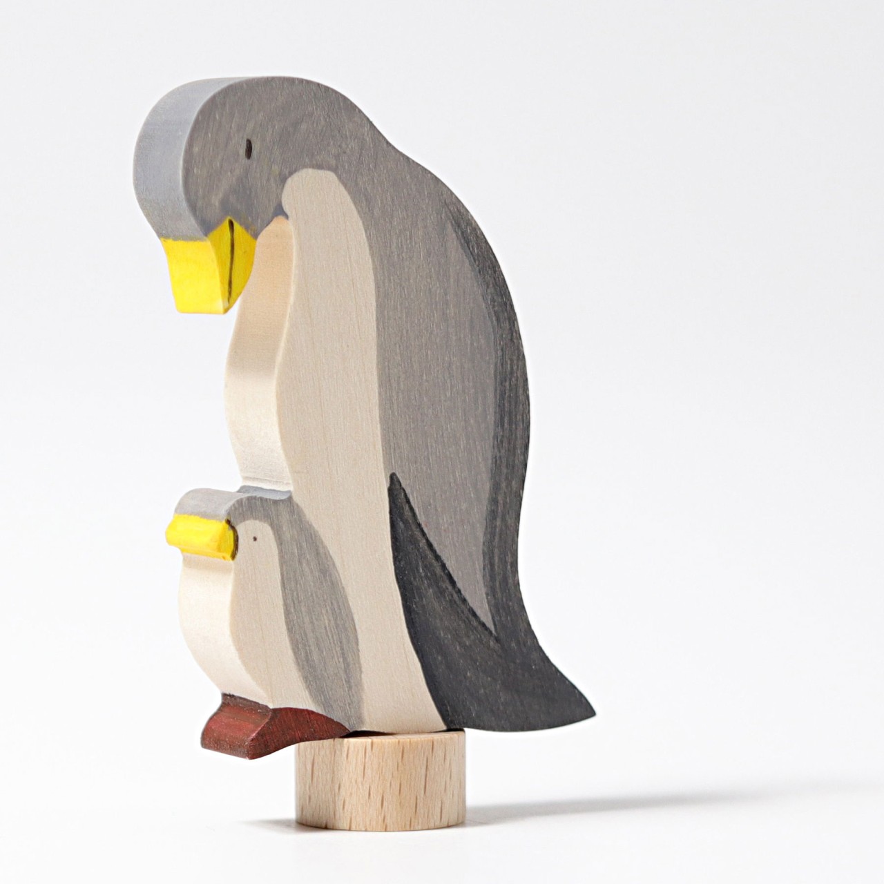 Grimm's Pinguino Figura in Legno 8 cm Dipinta a Mano