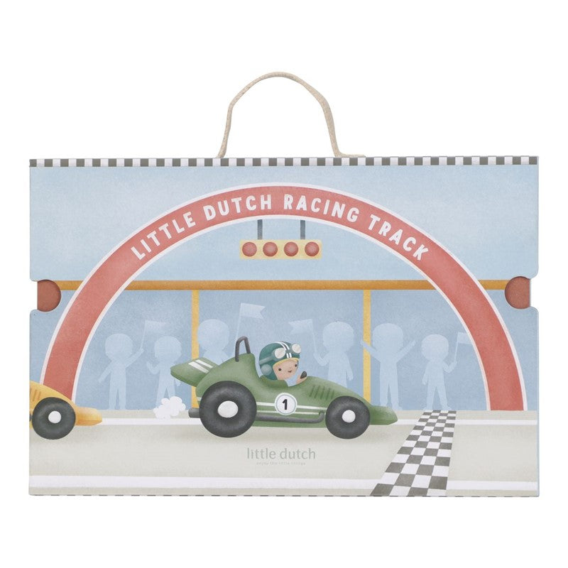 Little Dutch pista auto gioco legno valigetta corse