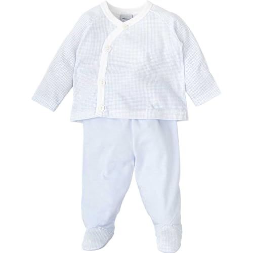 Babidu set maglia incrociata e ghettina azzurro 0 mesi cotone