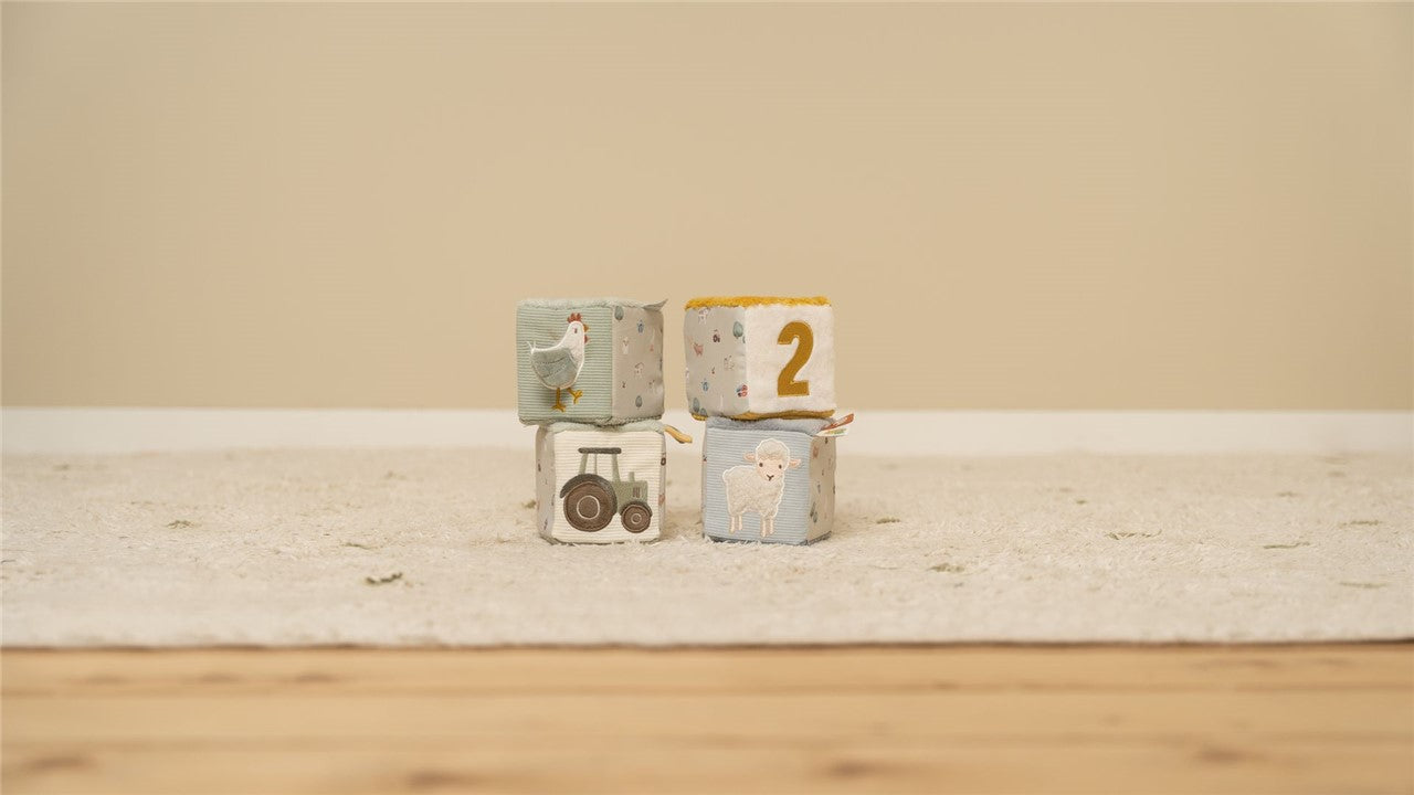 Little Dutch Little Farm cubi morbidi impilabili sensoriali 4 pz