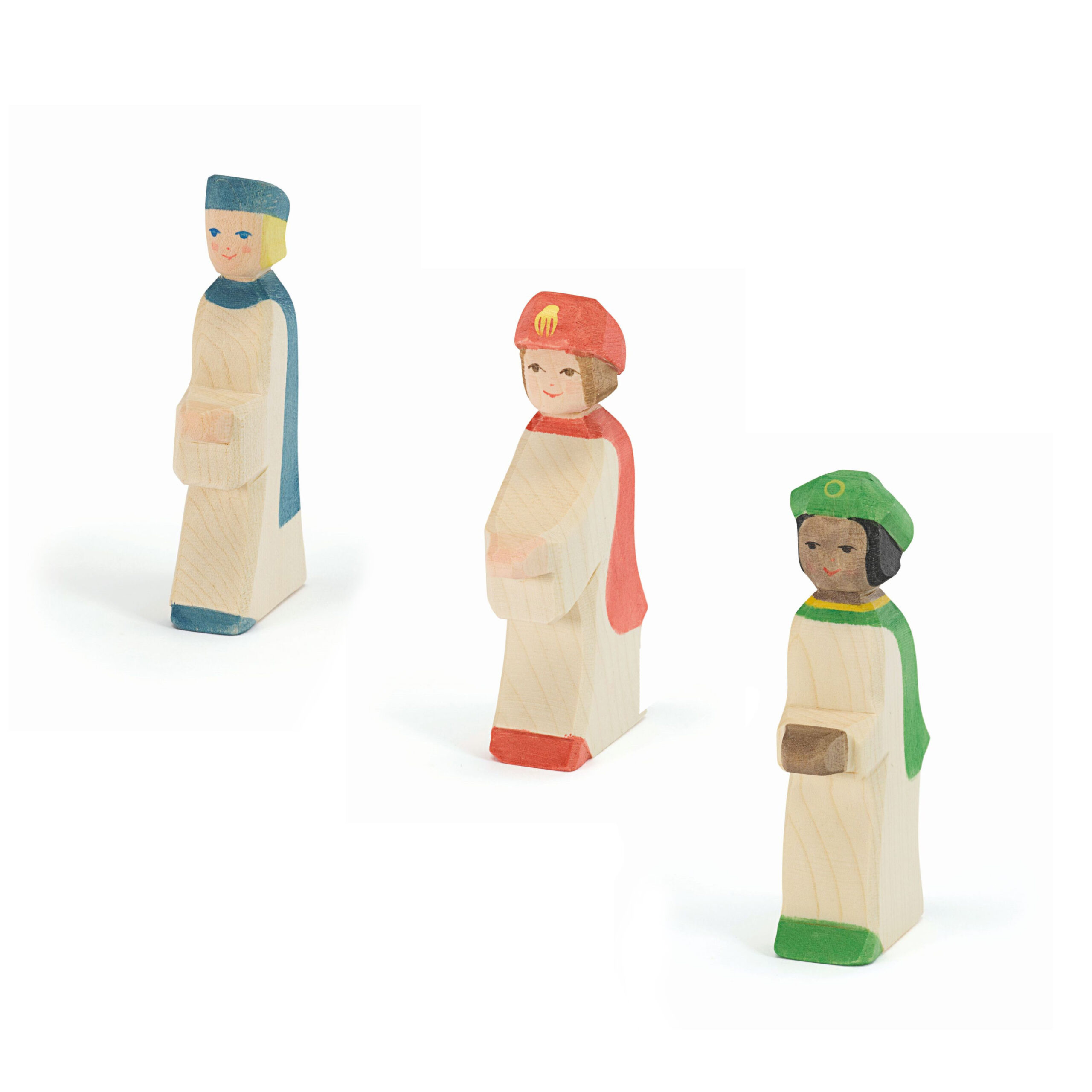 Ostheimer Re Magi figure legno 3 pezzi h 11,5 cm Waldorf