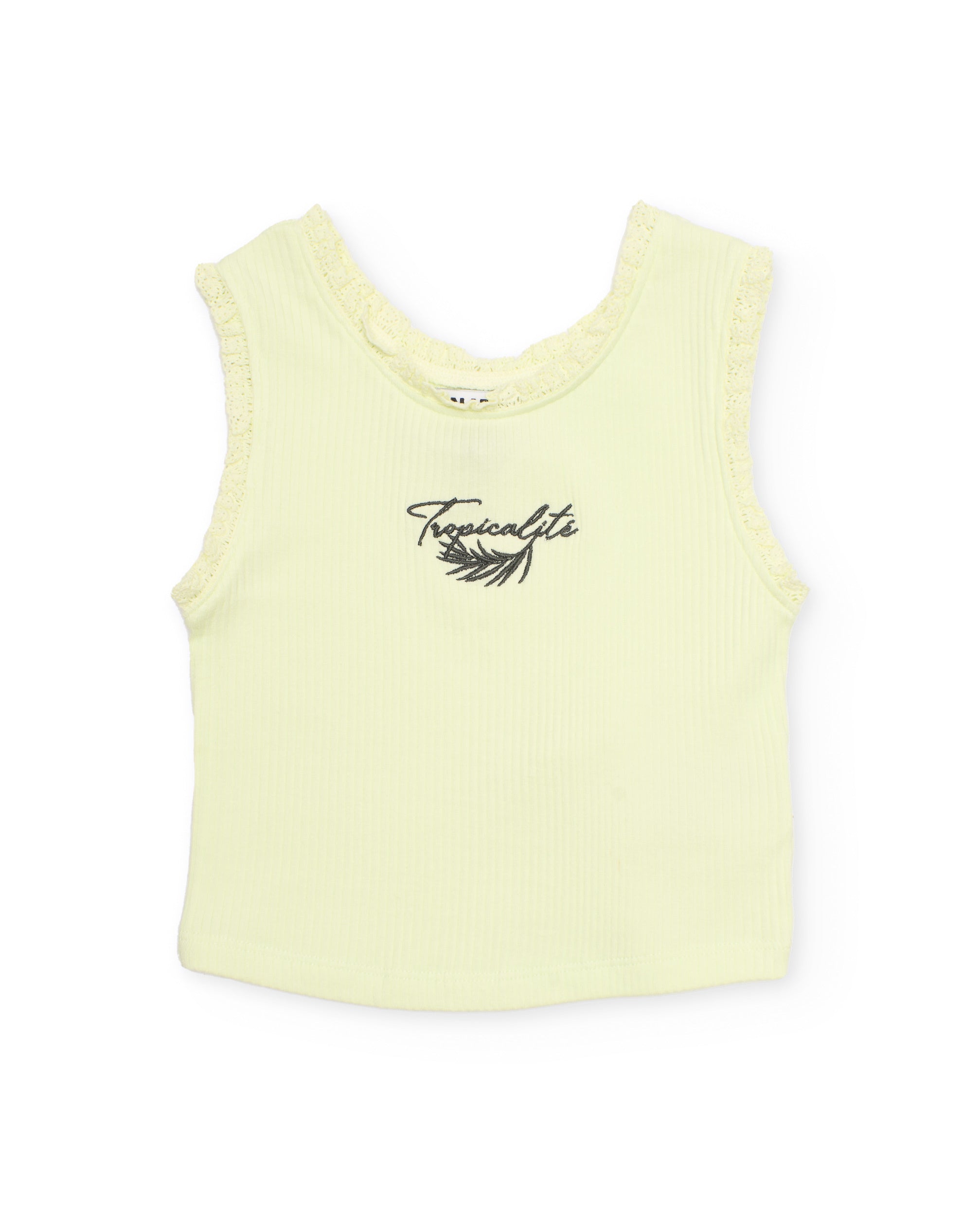 Tuc Tuc maglia bimba verde pizzo tropical canotta