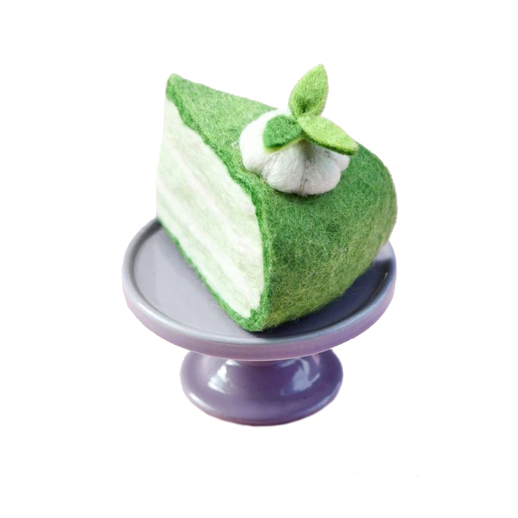 Tara Treasures Key Lime Cake fetta torta feltro lana