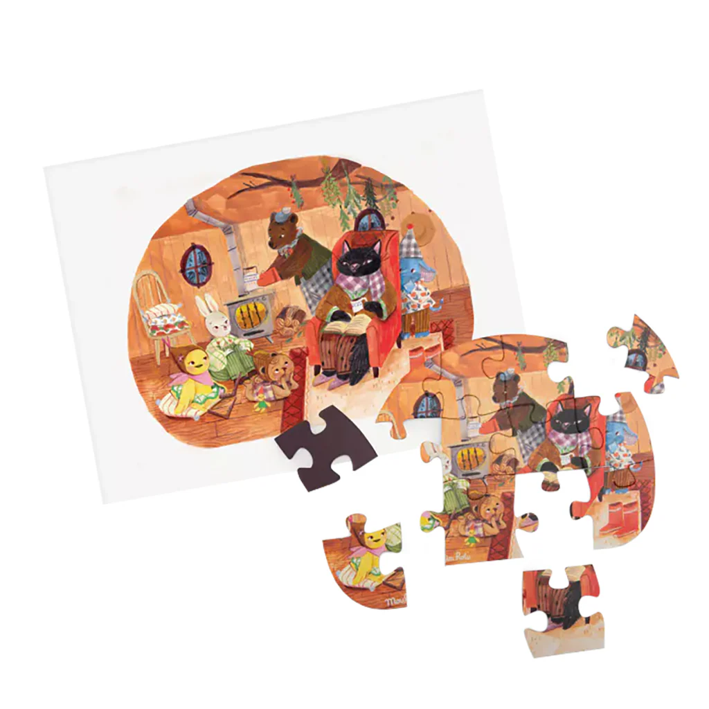 Moulin Roty Les Minouchkas puzzle 4x12 pezzi giornata