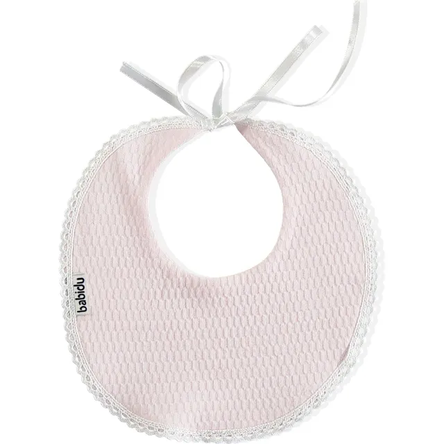 Babidu Bavaglino Rotondo Cotone Bianco Impermeabile