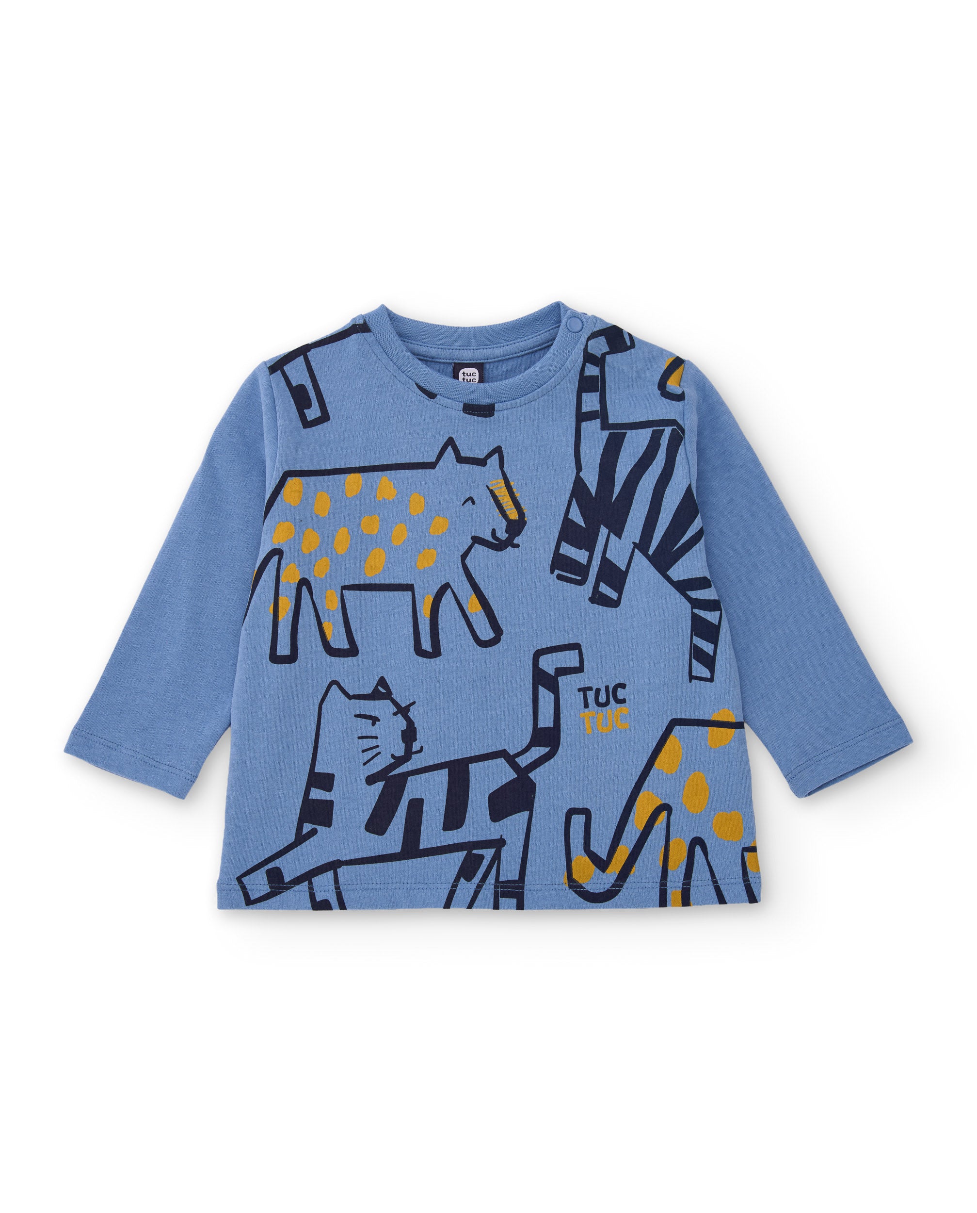 Tuc Tuc maglietta bambino blu stampa tigre
