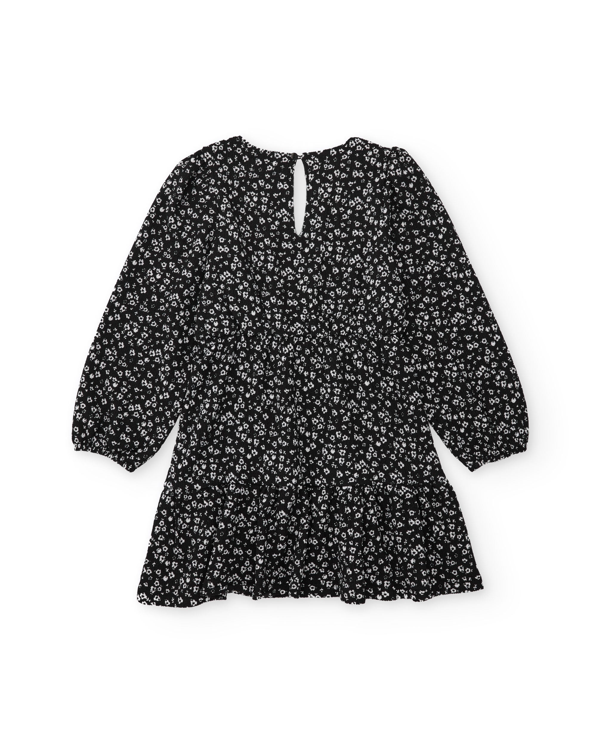Tuc Tuc vestito bambina floreale nero maniche lunghe