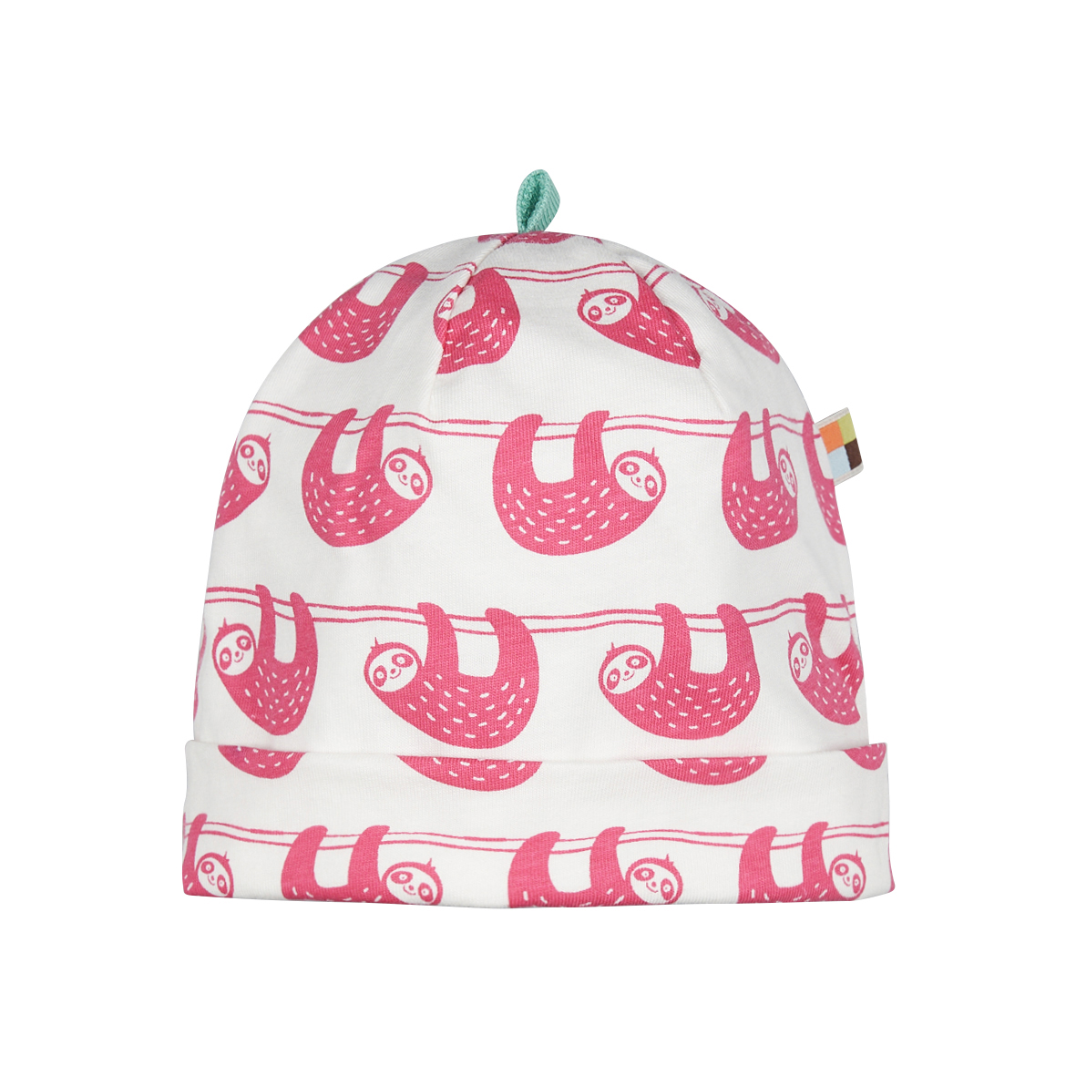Loud+Proud bradipi cappellino bimbi fucsia cotone organico
