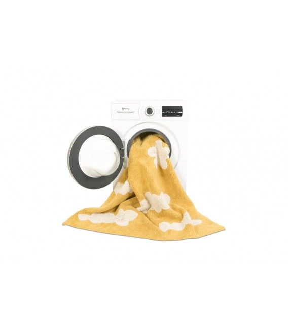 Lorena Canals Nuvole Mustard tappeto lavabile 120x160 cotone