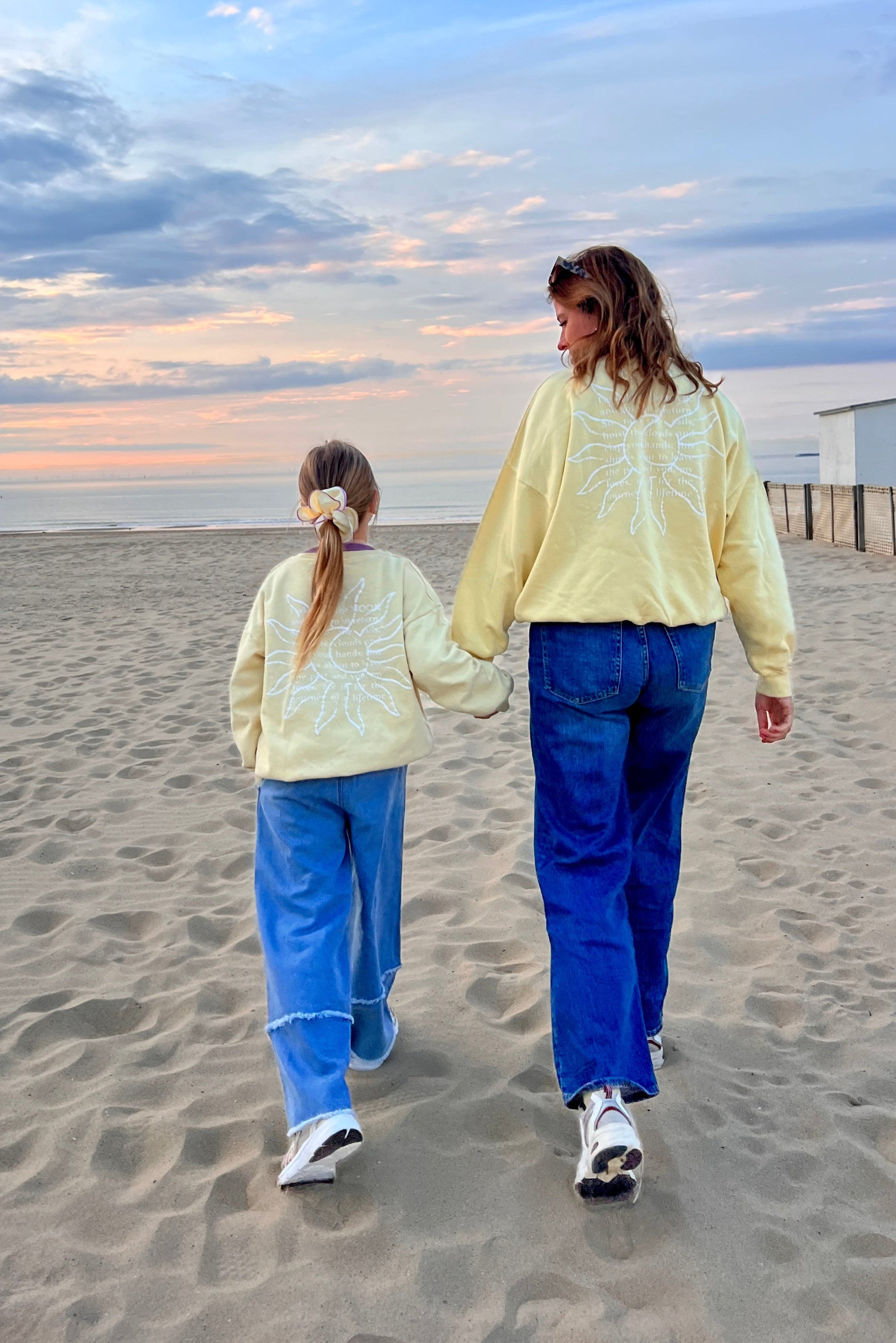 Ella and Rapha Sun x Moments felpa bimbi gialla in cotone