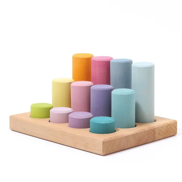 Grimm's Cilindri Pastello gioco costruzioni 13 pezzi
