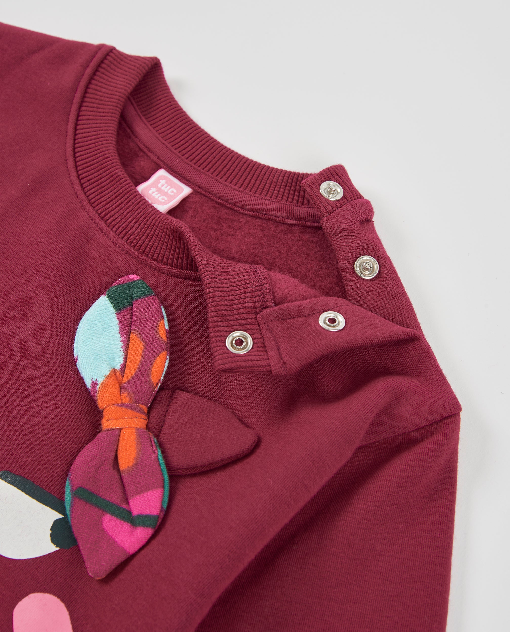 Tuc tuc Geo-Logic felpa bambina bordeaux in pile calda