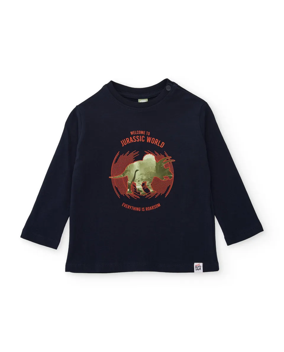 Tuc tuc Cool Dinosaur maglia manica lunga blu dinosauro