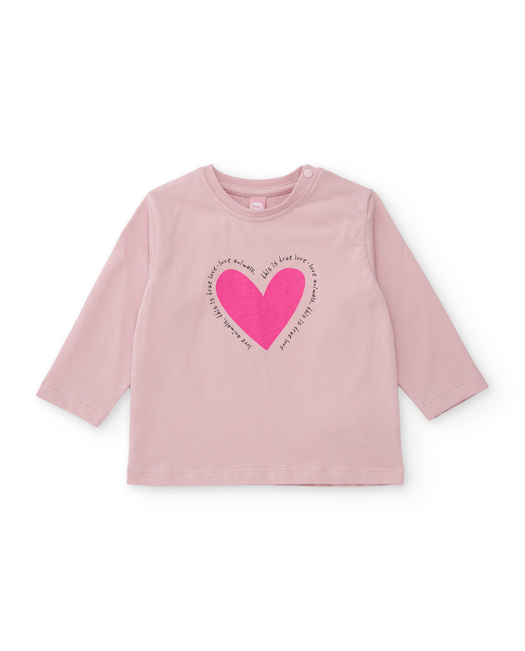 Tuc Tuc maglia bambina cuore manica lunga rosa