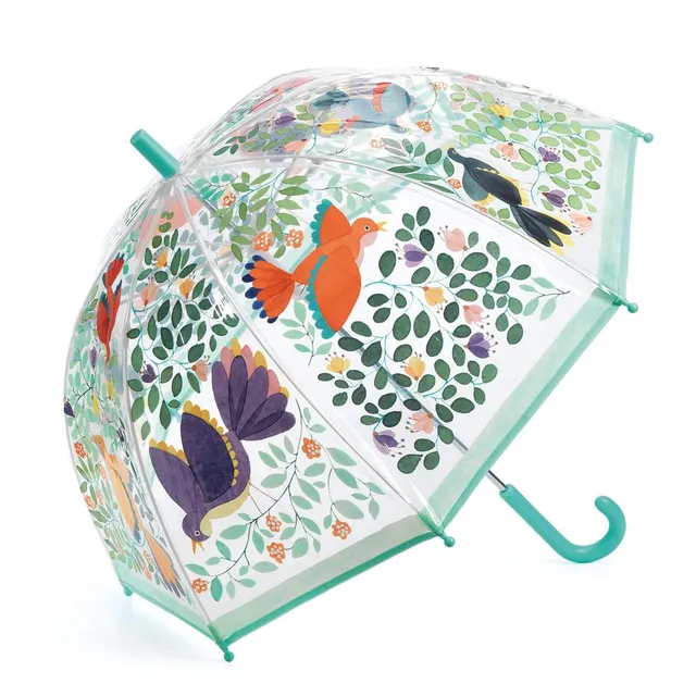 Djeco Flowers & Birds ombrello bambino trasparente 70 cm