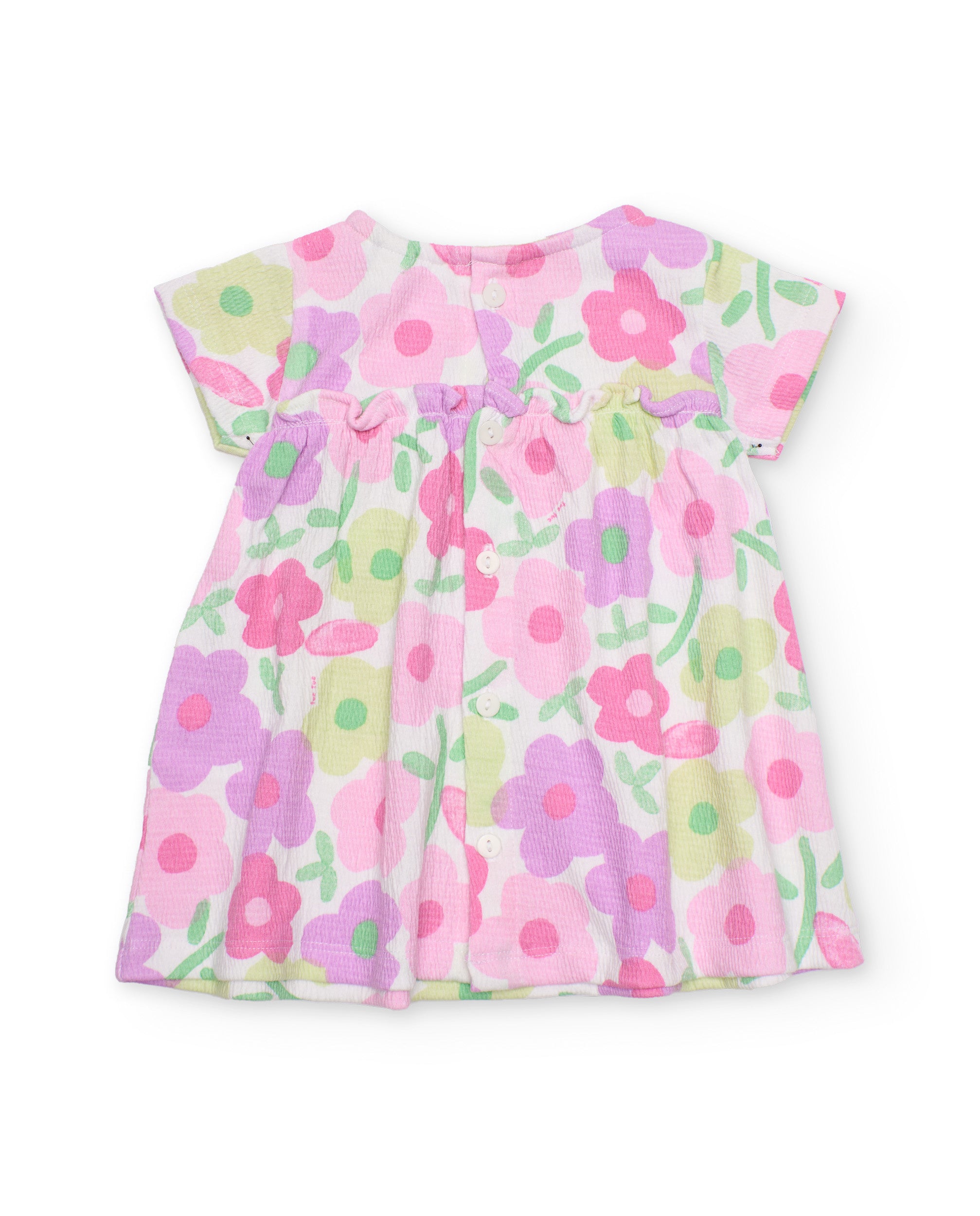 Tuc Tuc vestito neonata maglia floreale rosa con culotte