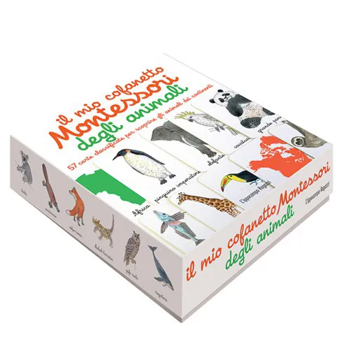 L'Ippocampo Il Mio Cofanetto Montessori Animali carte 57 pezzi