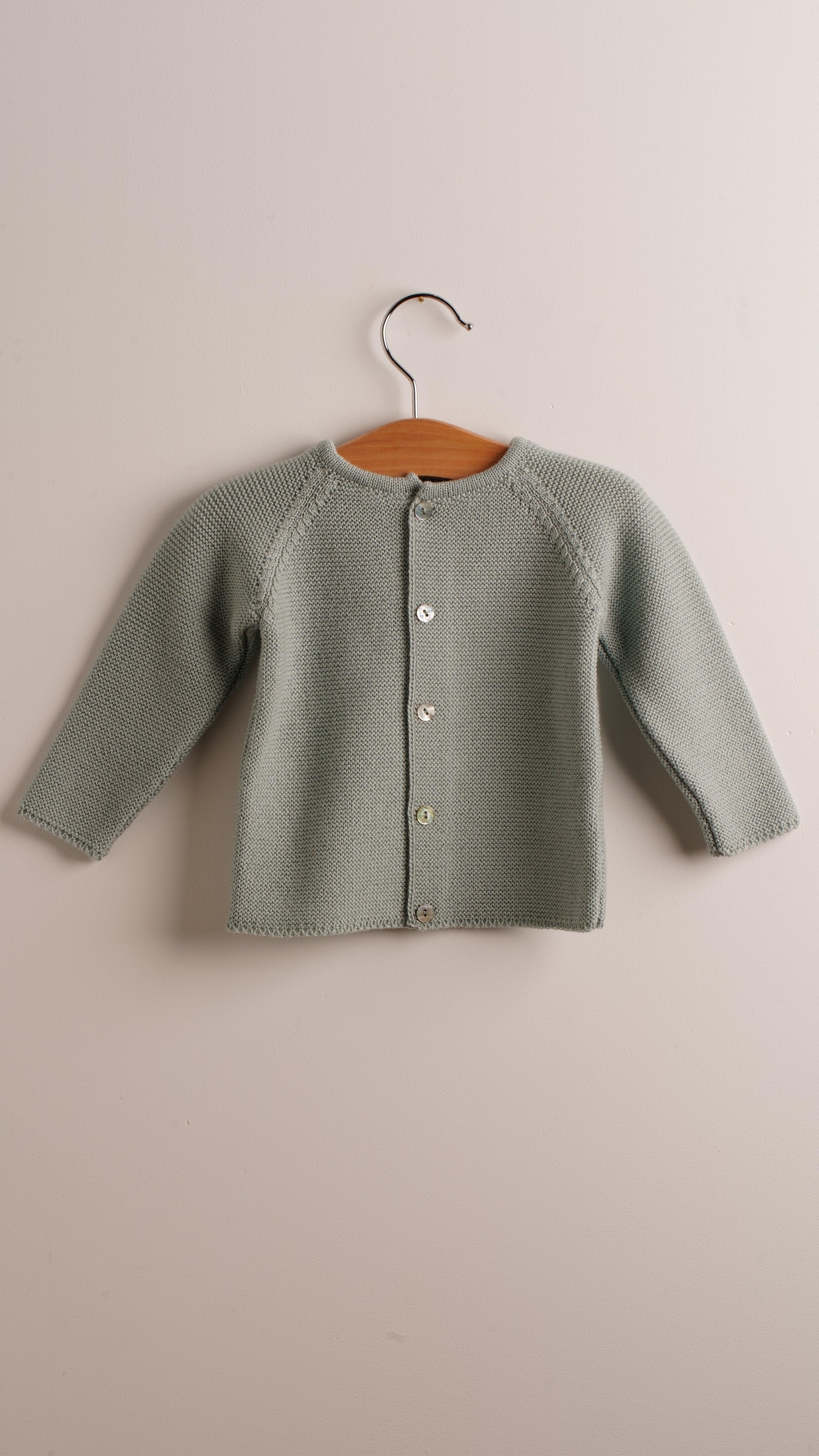 Babyhood giacca neonato lana merino verde 100%