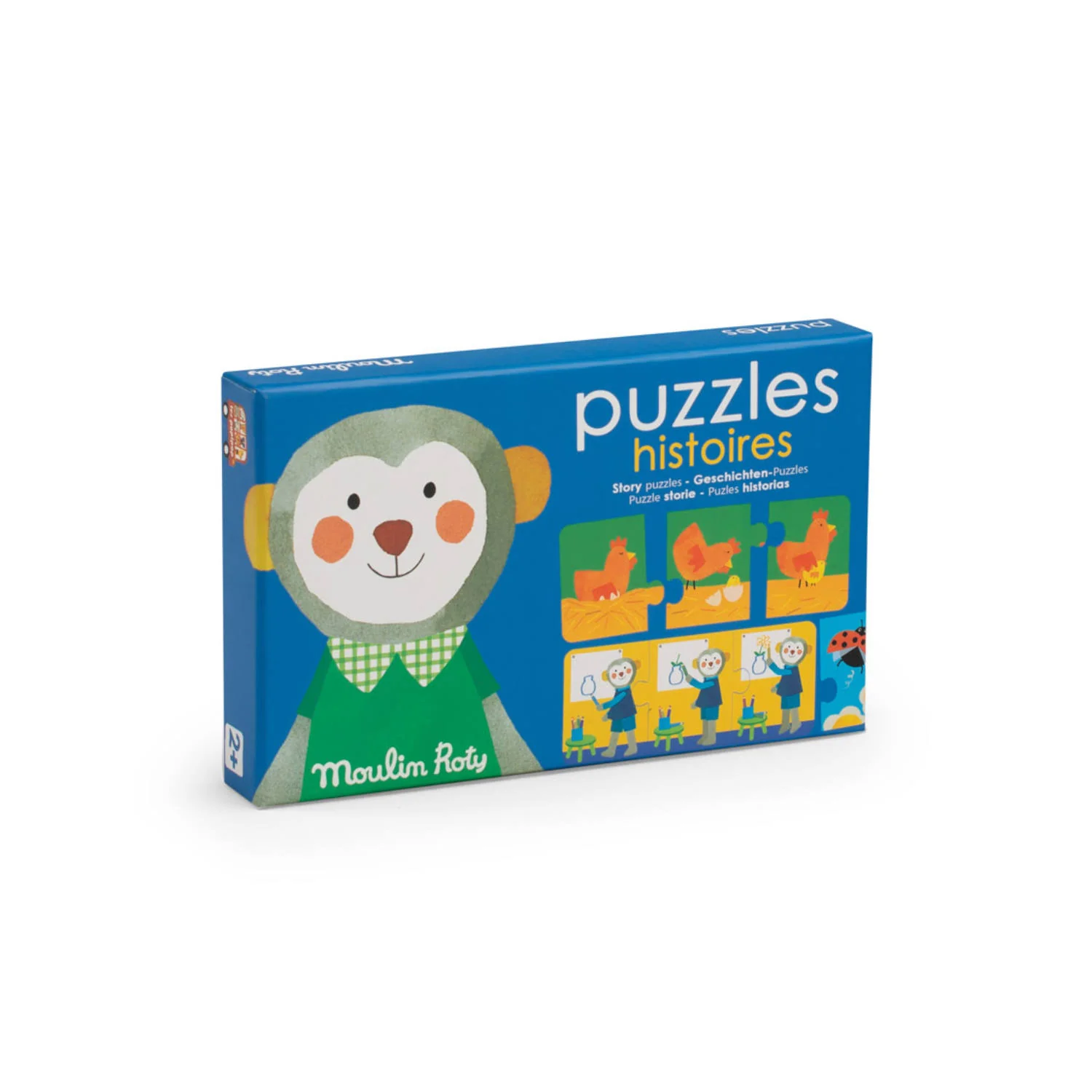 Moulin Roty Les Popipop puzzle storie 10 puzzle 3 pezzi dai 2 anni