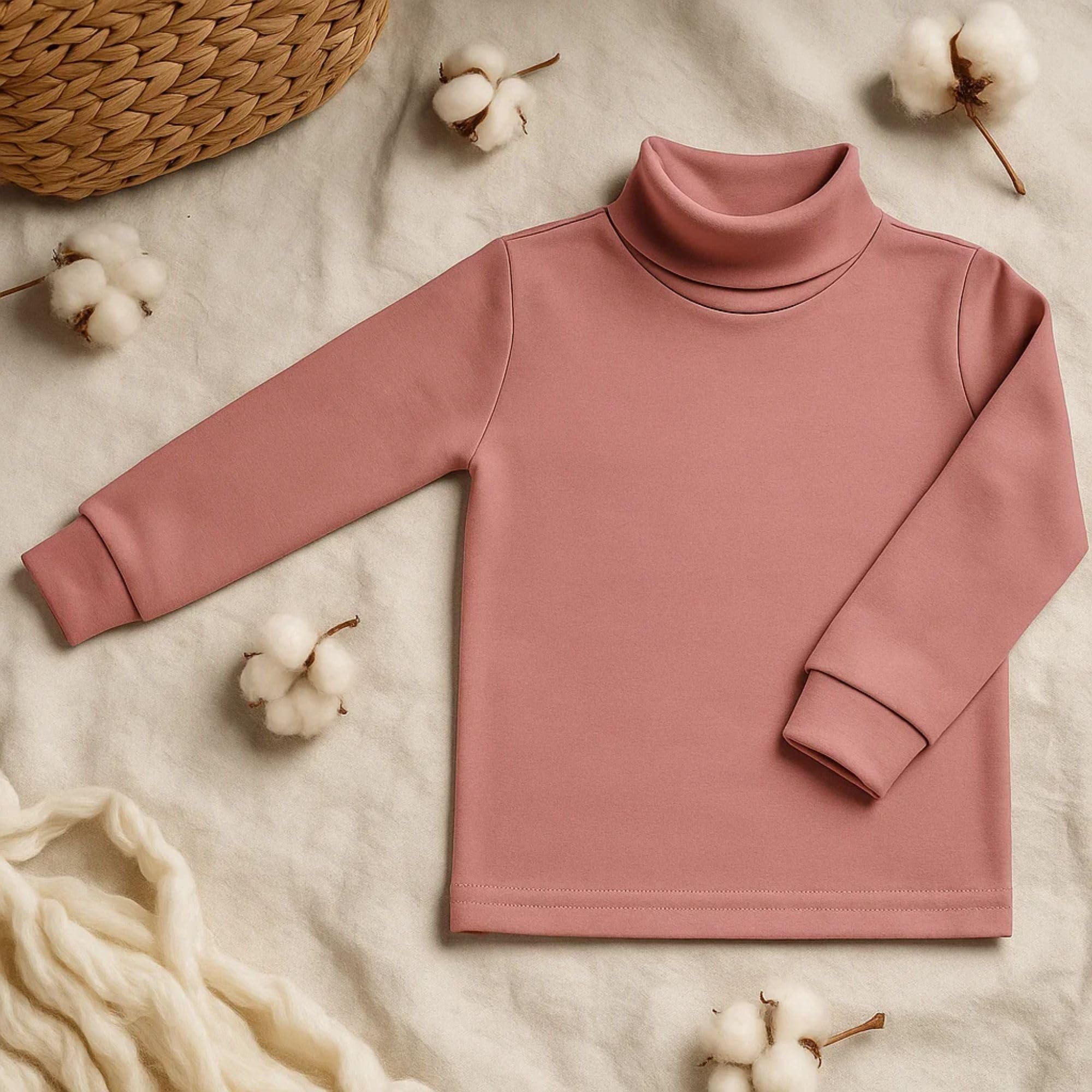 Babidu Punt Nou Maglia Intima Collo Alto Bambino Felpata
