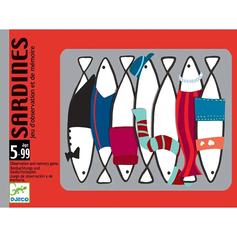 Djeco Sardines gioco di carte memoria 50 carte