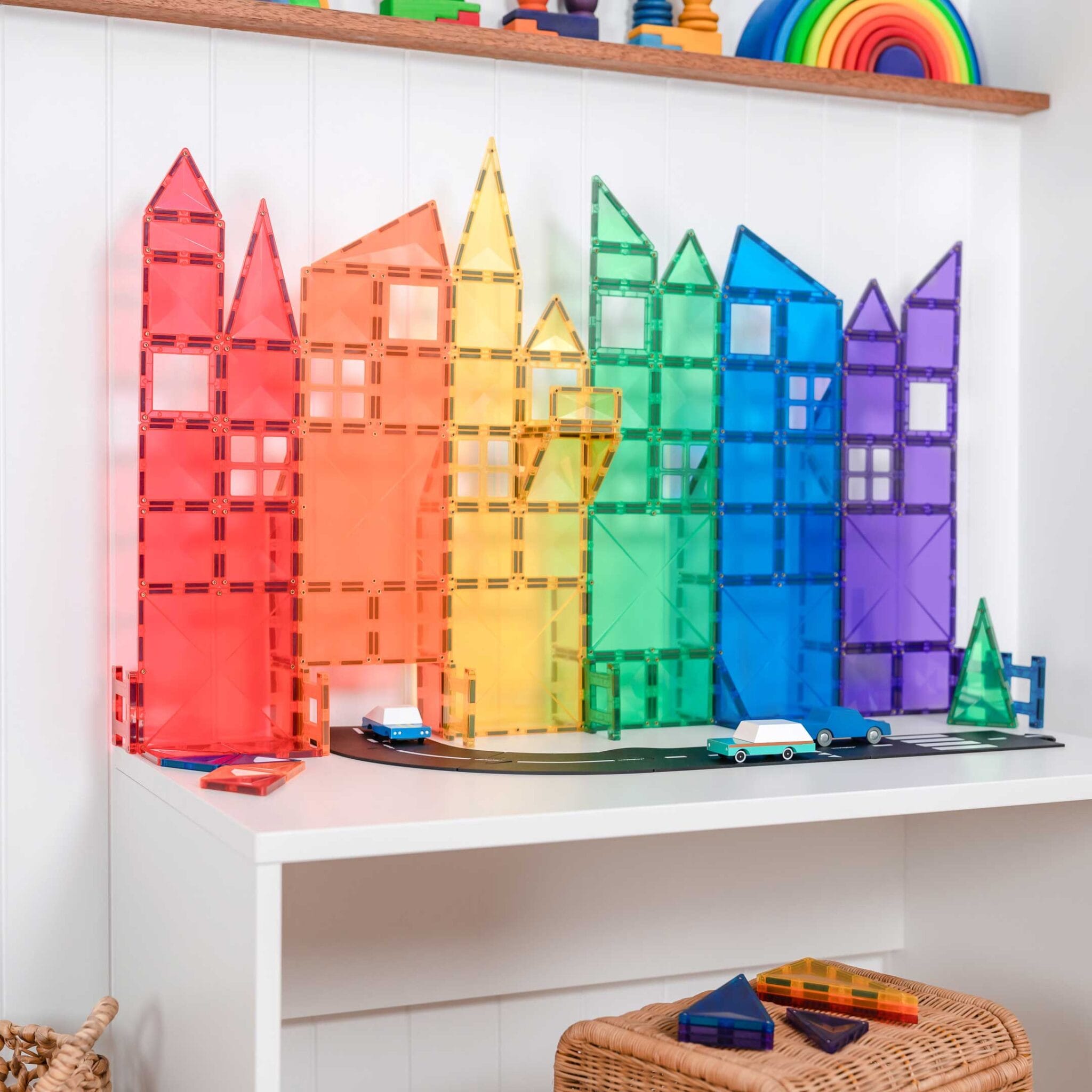 Connetix Creative Pack costruzioni magnetiche 102 pezzi arcobaleno