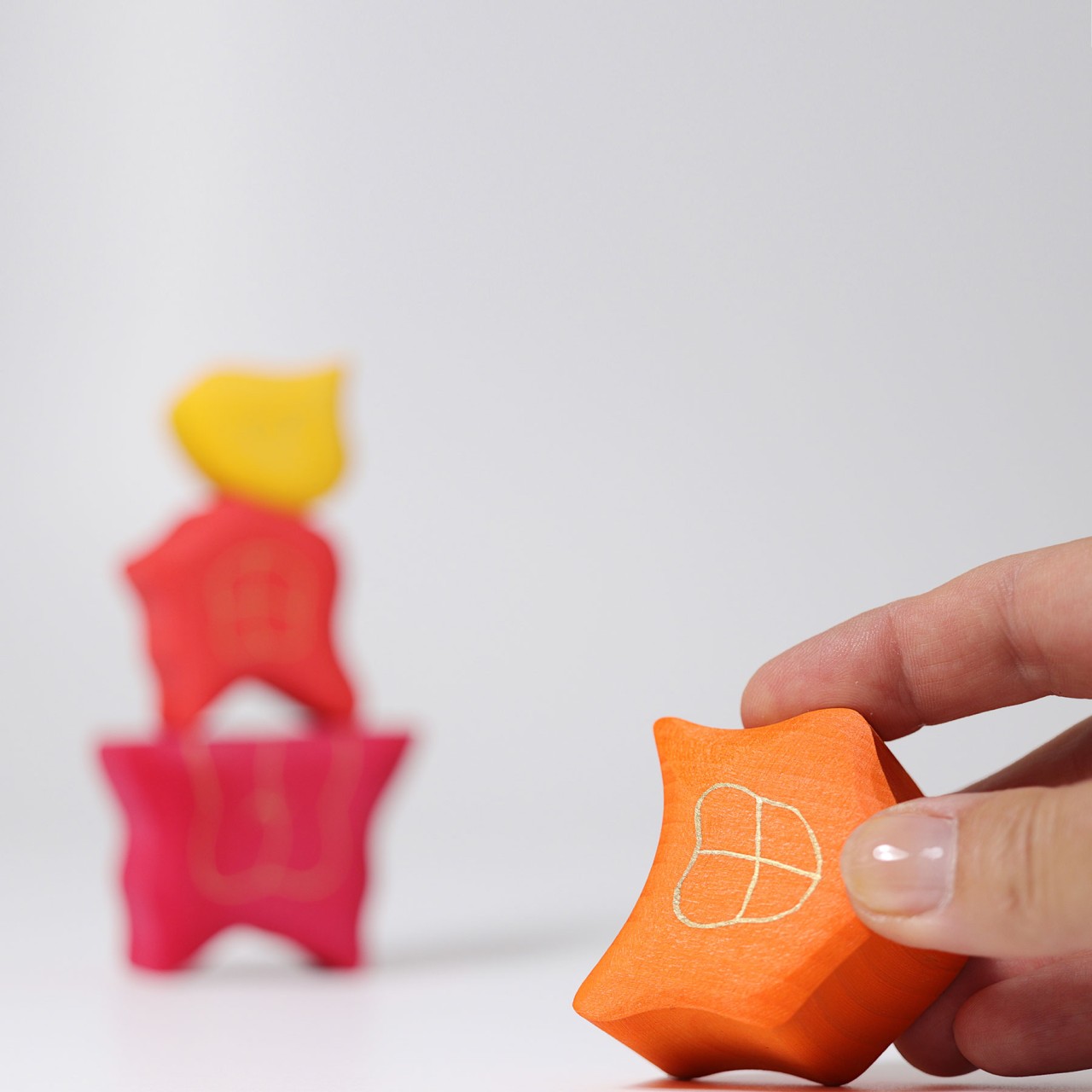 Grimm's Tower Roses set costruzioni 4 pezzi rossi