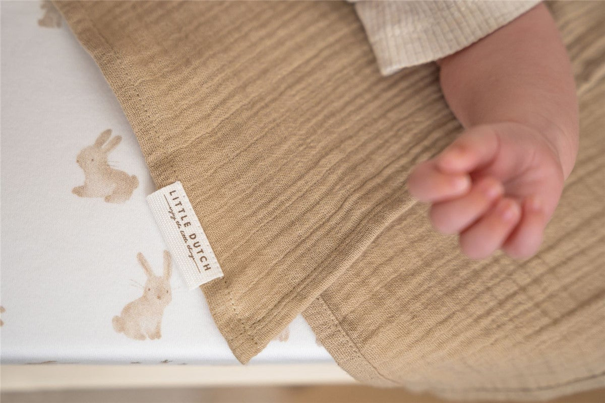 Little Dutch Baby Bunny Mussoline Cotone 70x70 2 Pezzi