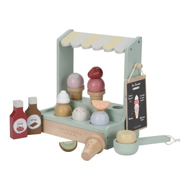 Little Dutch banco gelati legno bimbi con coni 3 anni