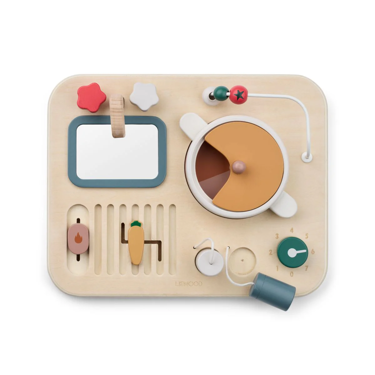 Liewood Magnus Little Chef tavola attività legno sensoriale