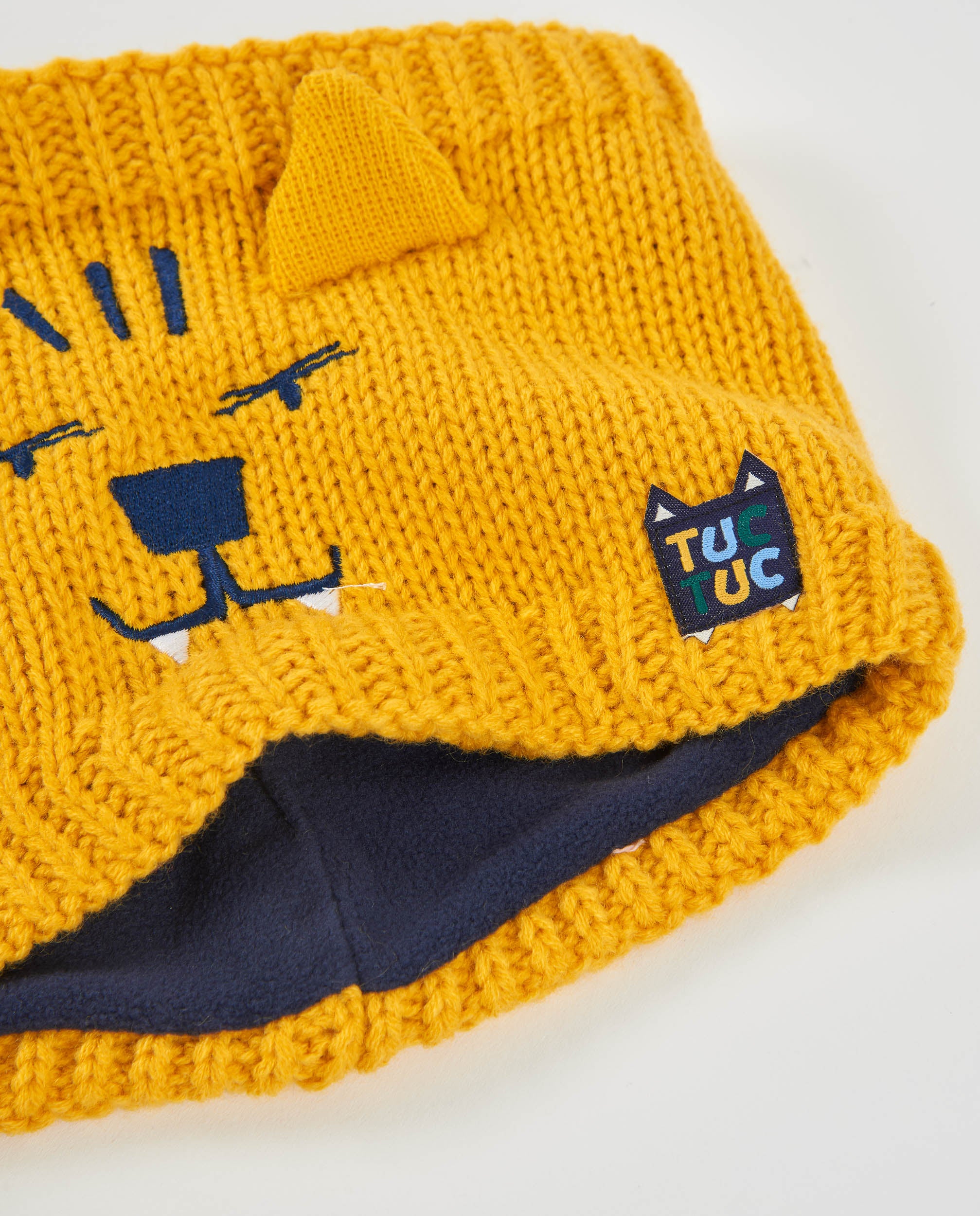 Tuc Tuc set cappello scaldacollo bimbo giallo tigre